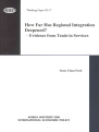 How Far Has Regional Integration Deepened?